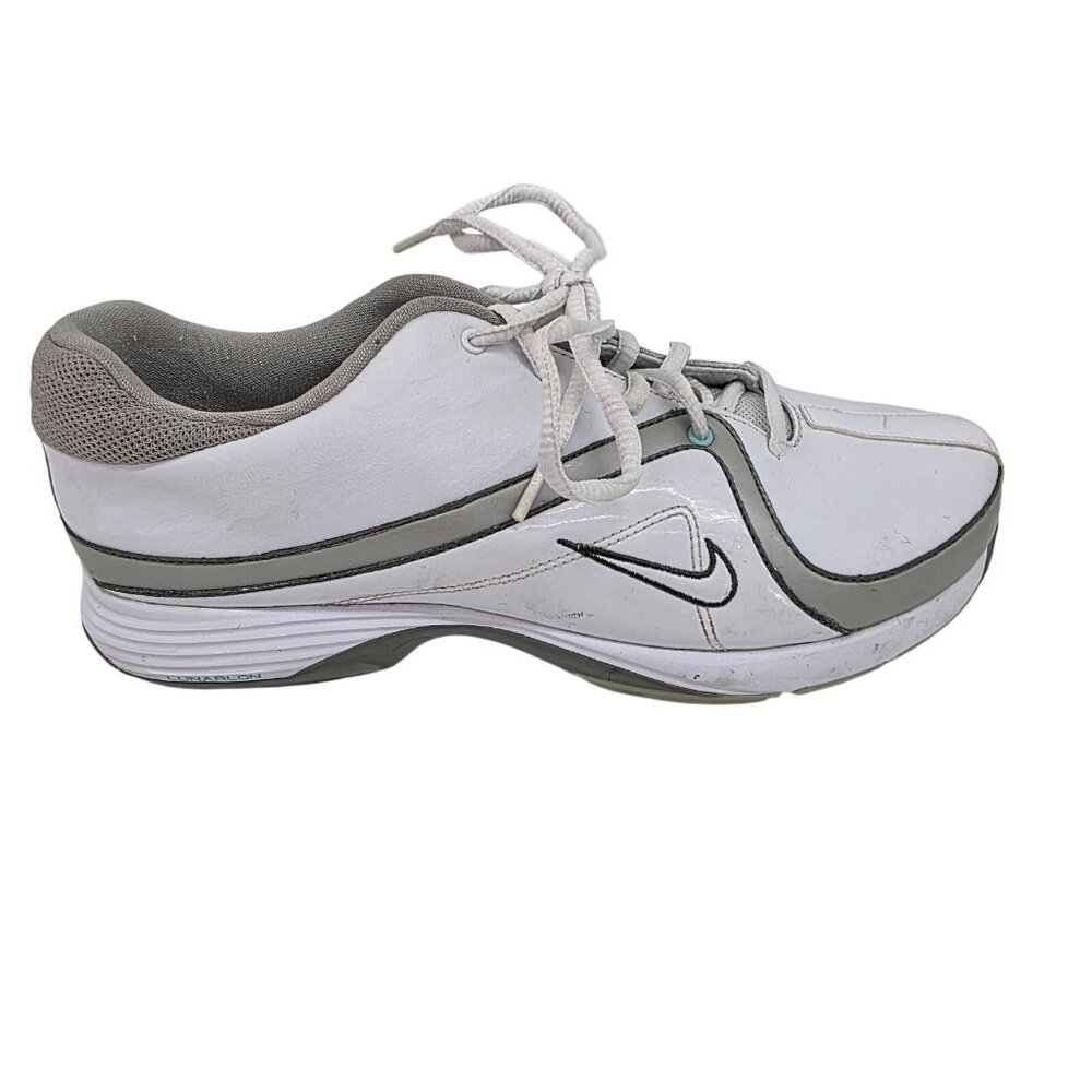 Nike White Gray Low Top Athletic Shoes 8.5W Lightweight Cushioned Walking Tennis